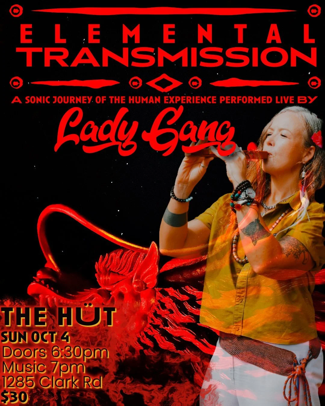 Ladygang: Elemental Transmission flyer